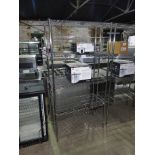 5 tier wire rack. W: 90cms, D:45cms, H:180cms