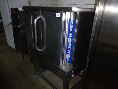 Falcon natural gas convection oven on mobile stand.