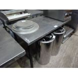 Stainless steel preparation table W: 122cms, D: 66cms, H: 82cms