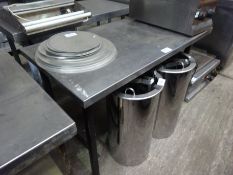 Stainless steel preparation table W: 122cms, D: 66cms, H: 82cms