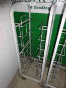 Eight tier tray trolley.