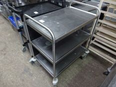 Vogue 3 tier serving trolley Stainless steel