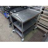 Vogue 3 tier serving trolley Stainless steel