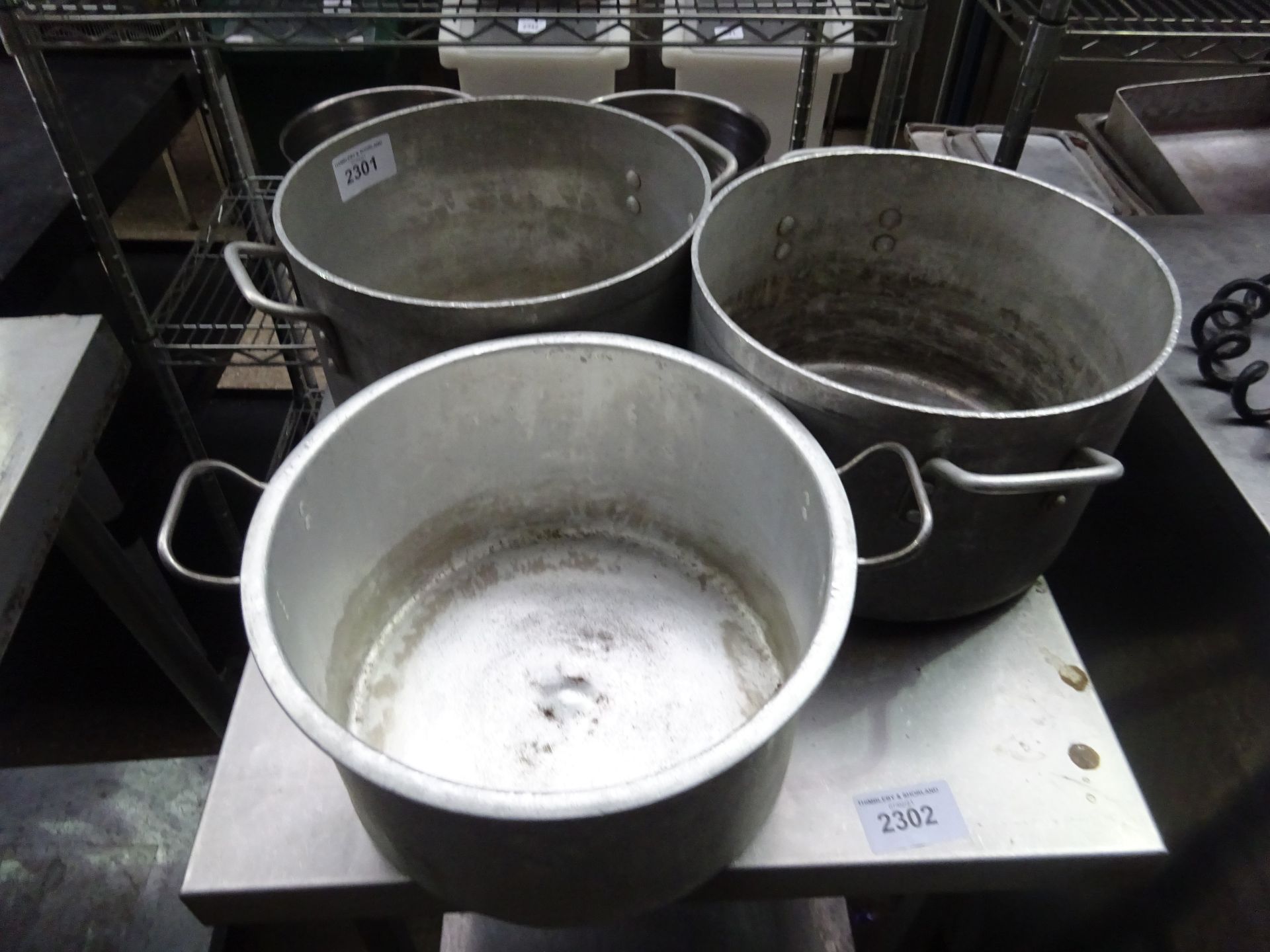 Three cooking pots