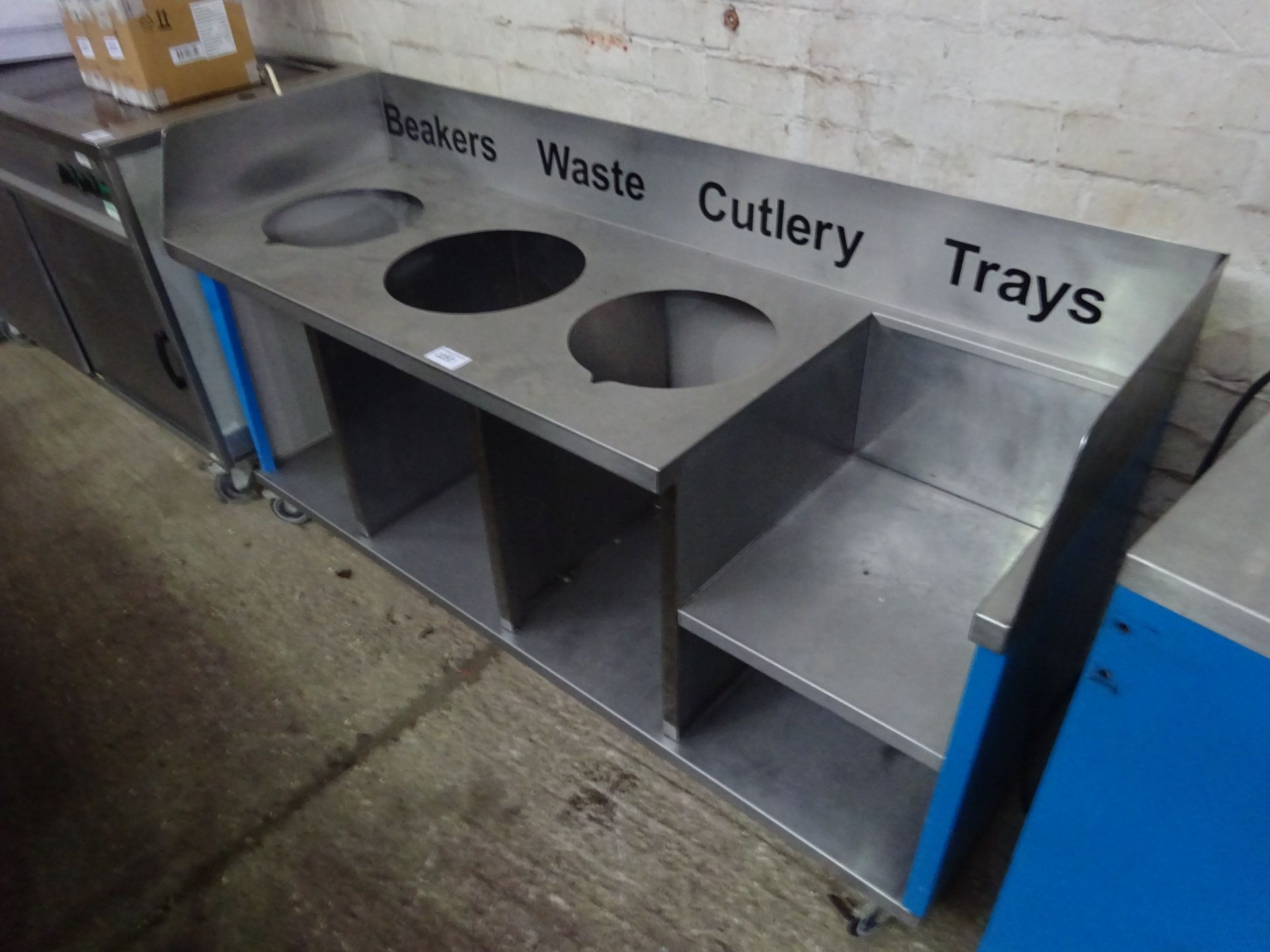 Mobile bin station W: 166cms, D: 55cms, H: 92cms