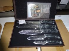 Five piece knife set.