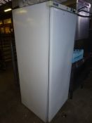 Lowe white enamel single door freezer.