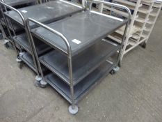 Vogue 3 tier serving trolley Stainless steel