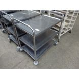 Vogue 3 tier serving trolley Stainless steel