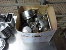 Stainless steel tea pots and milk pots