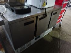 Polar three door under counter fridgeW: 137cms, D: 70cms, H: 87cms