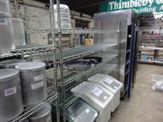 4 tier wire rack W:280cm, D:45cm, H: 184cms