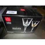 New Melodia six goblet glasses.