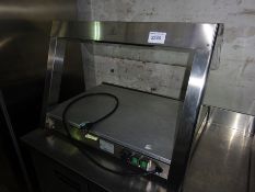 Lincat heated tabletop food display with gantry.