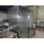 Polar U634-B twin door fridge, 146cms.