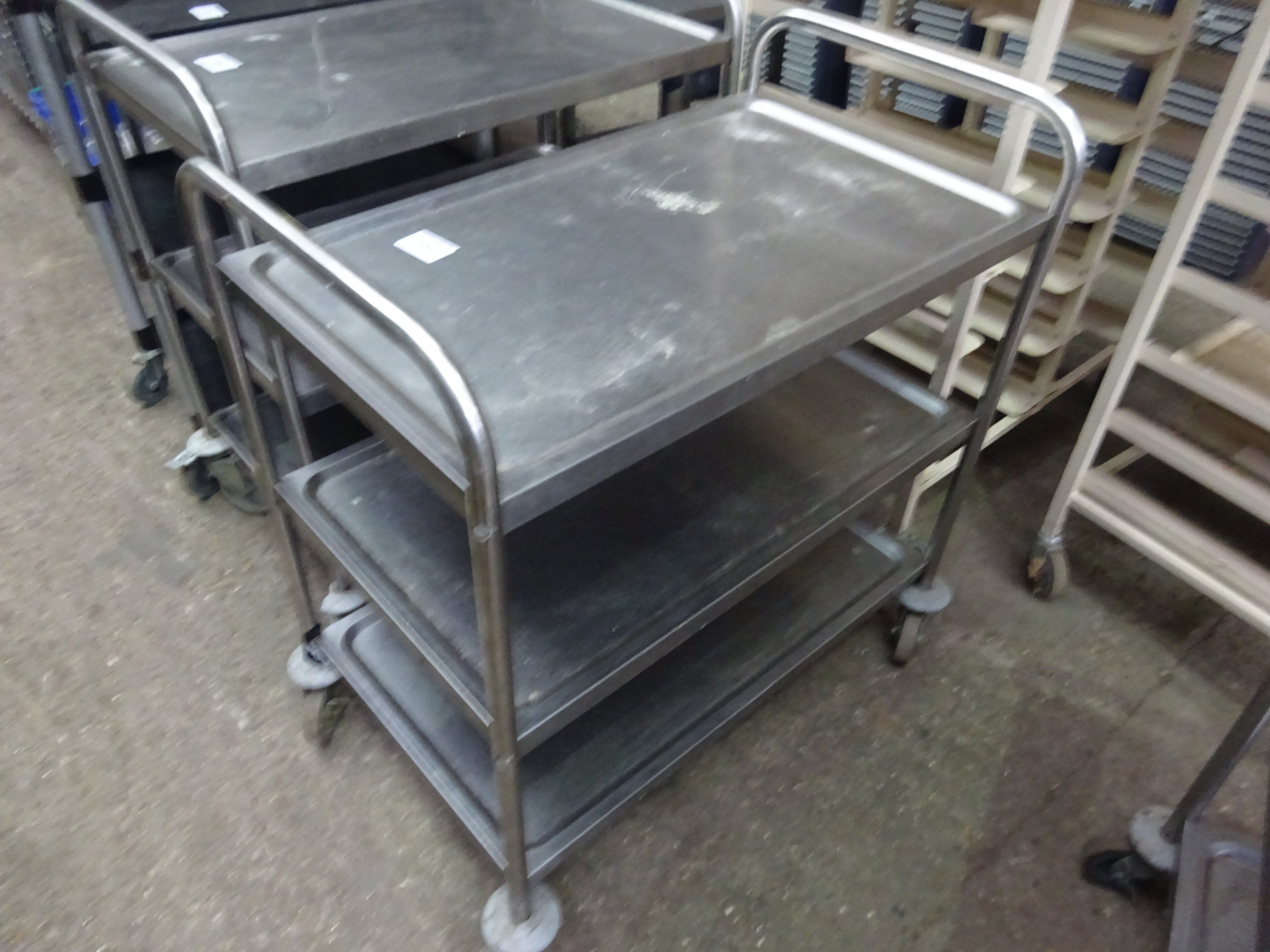 Vogue 3 tier serving trolley Stainless steel