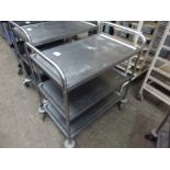 Vogue 3 tier serving trolley Stainless steel