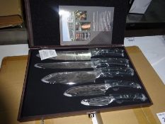 Five piece knife set.