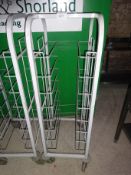 Eight tier tray trolley.