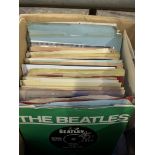 Collection of vinyl records and 45s