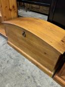 Pine domed top chest