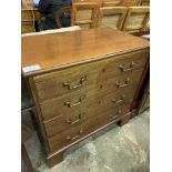 Mahogany chest of four graduated drawers