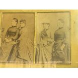 Two framed and glazed Edwardian photographs, and 3 other pictures