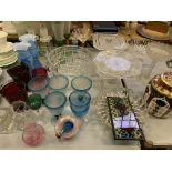 Quantity of glassware and a Royal Crown Derby Ginger jar