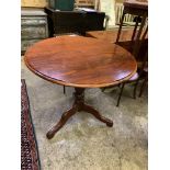 Mahogany circular tilt top table