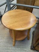 Mahogany modern circular display table