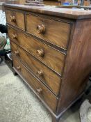 Chest of two over three graduated drawers