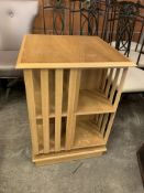 Oak revolving bookcase