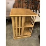 Oak revolving bookcase