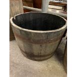 Half barrel planter. This item carries VAT.