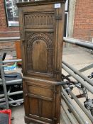 Oak floor standing corner cabinet