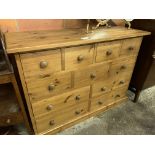 Pine multi drawer chest