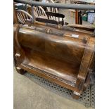 Two French mahogany sleigh beds