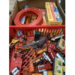 Matchbox 'Superfast' track together with a number of diecast toy vehicles