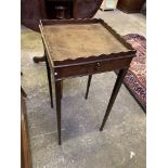 Small mahogany square occasional table