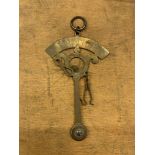Brass French postal scales, inscribed N.B. (Narcisse Briais) Depose