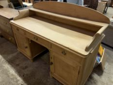 Old pine large knee hole desk