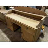 Old pine large knee hole desk