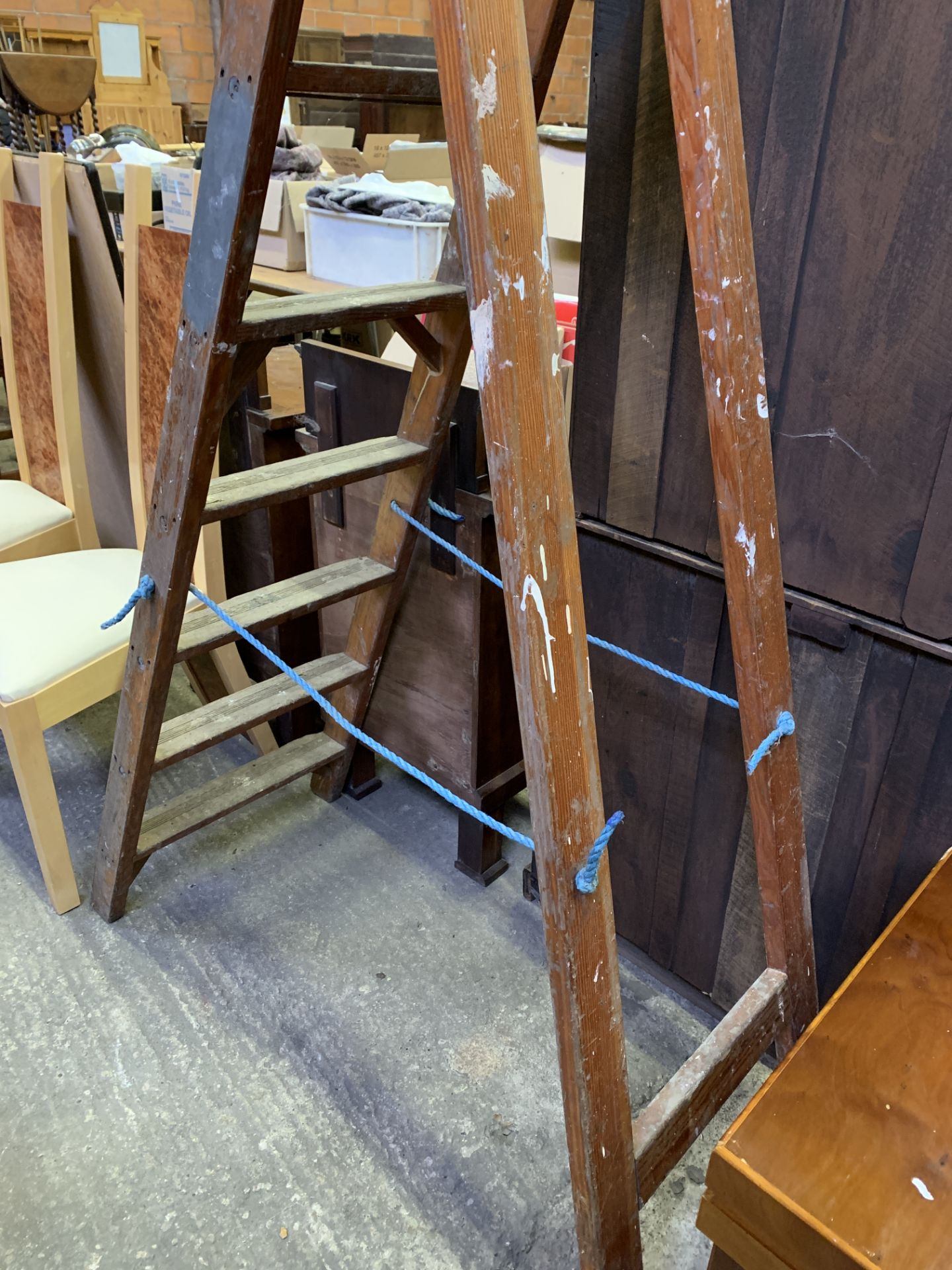 An A. Pratt and Son Ltd wooden stepladder - Image 2 of 3