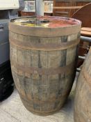 Coopered barrel. This item carries VAT.