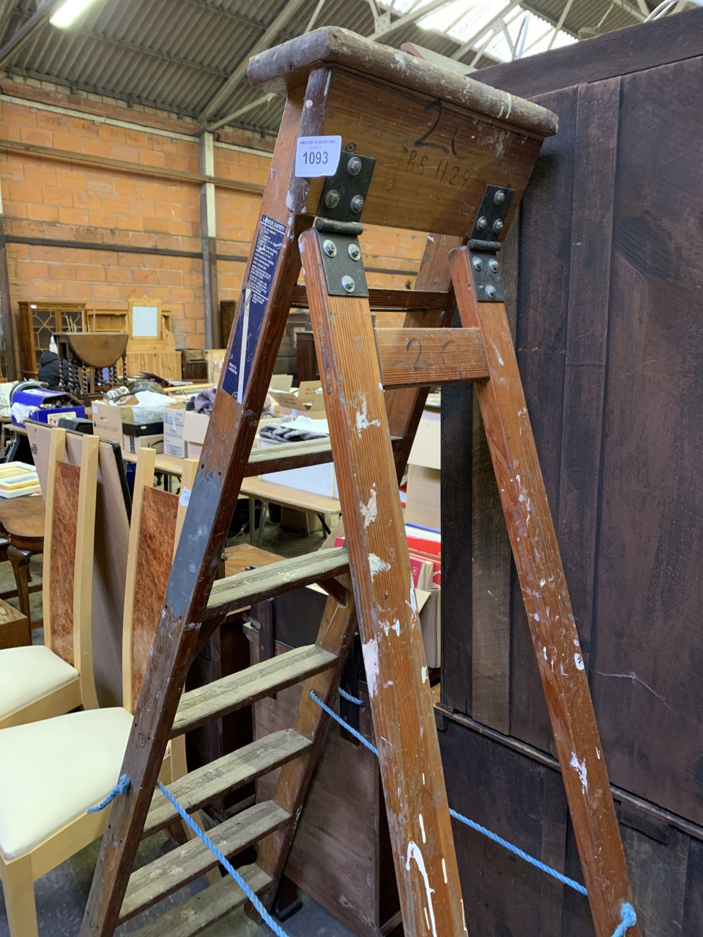 An A. Pratt and Son Ltd wooden stepladder - Image 3 of 3