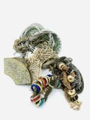 A bag of costume jewellery