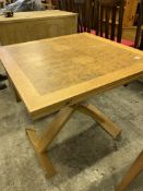 Walnut and oak laminate metamorphic table