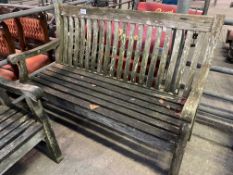 Slatted teak garden bench. This item carries VAT.