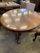 Mahogany oval tilt top breakfast table