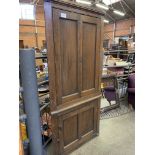 18th century oak corner cabinet.